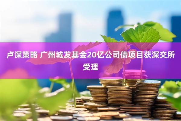 卢深策略 广州城发基金20亿公司债项目获深交所受理